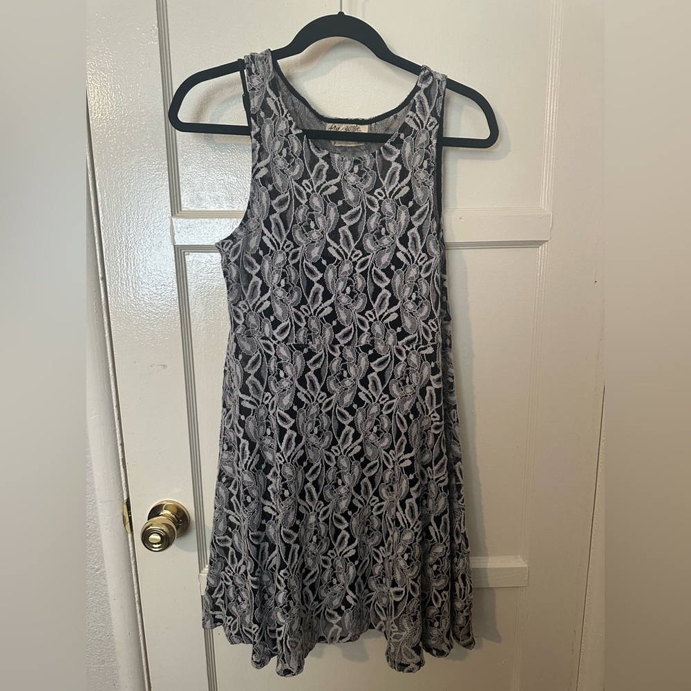 Free People Miles of Lace Boho Chic Sleeveless Mini Dress